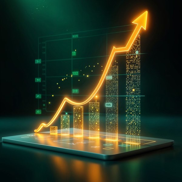 Engineered for compounding growth — visualization of stacked growth metrics